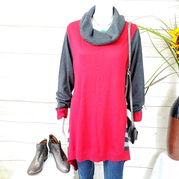 Style & Co. Sweaters - Style & Co 2X color block soft knit tunic sweater